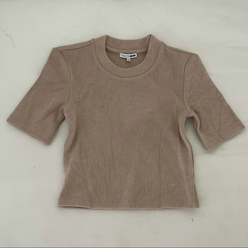 Beige crop top